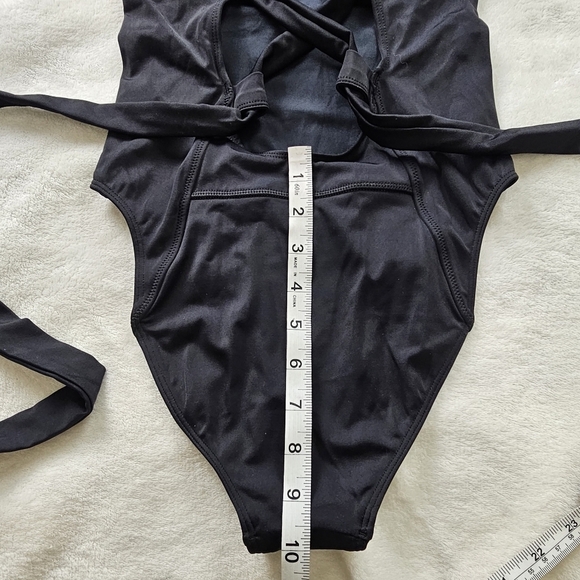 Fabletics Black Lace-Up Racerback One Piece Swimsuit XS - Picture 11 of 12